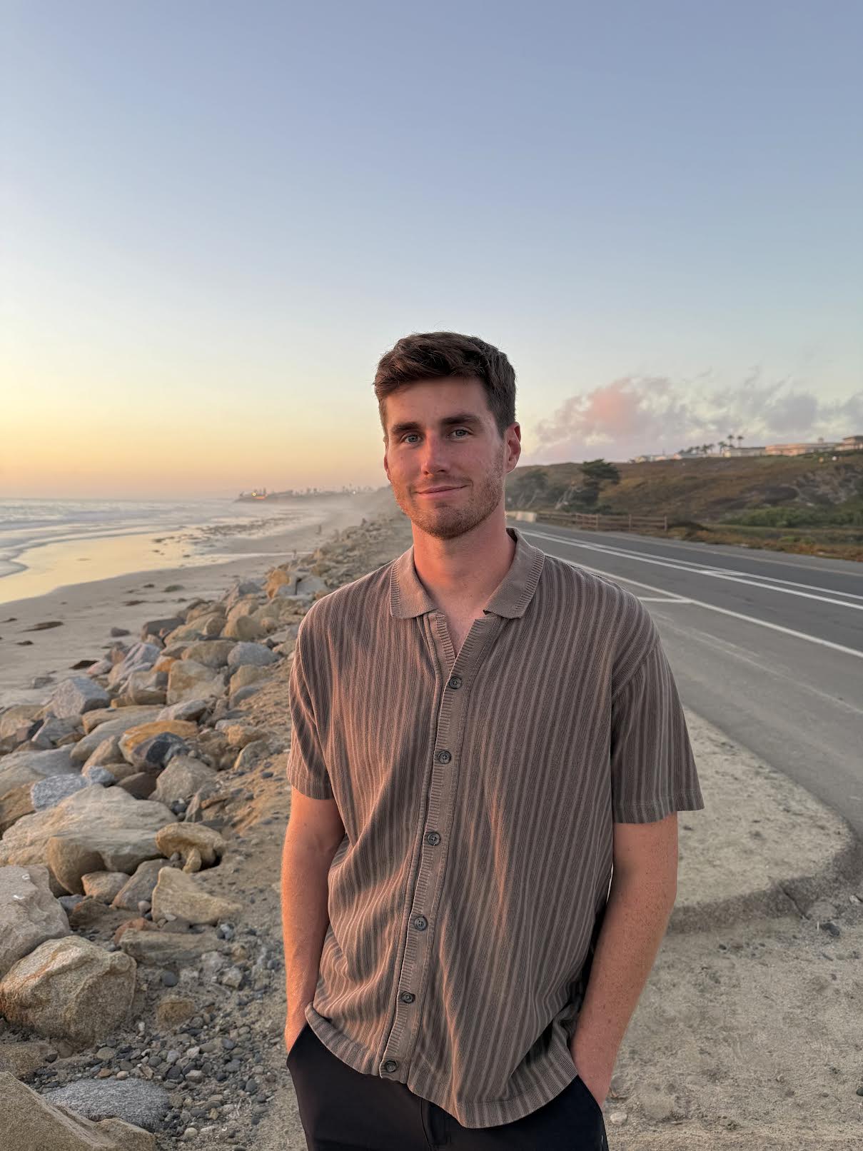 Hayden Reider by the coast